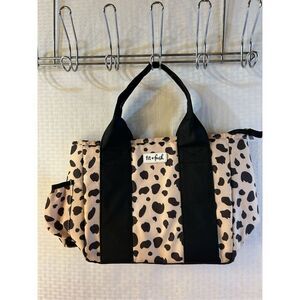 Fit fresh zipper lunch tote animal print 15x10 bag brown